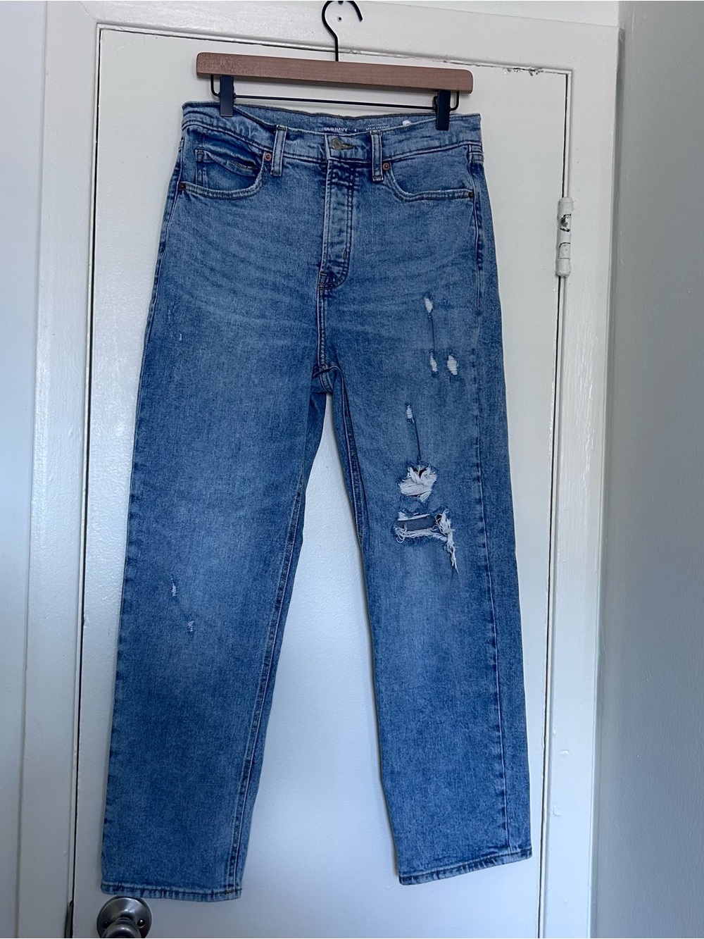 Old Navy Extra High Rise Sky Hi Straight Jeans